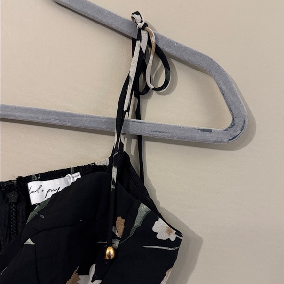 NWT- Petal & Pup Meg Floral Print Bustier Dress, Black, Size 8 - Picture 9 of 12